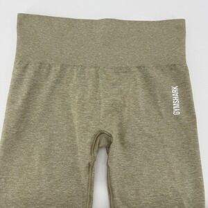 Gymshark Vital Seamless High Waisted Leggings Olive Green Marl/Tan Small‎